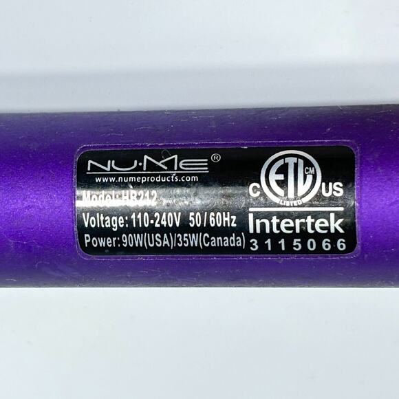 NuMe Magic Curling Wand in Purple, Clipless Titanium 32mm Digital Temp Control - Picture 6 of 6